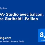 GIOA- Studio avec balcon, place Garibaldi -Paillon