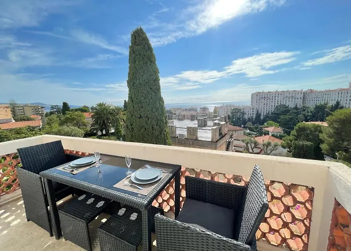 Nice Renting - Cambrai - Luxurious Sea View Terrasse - King Bed - Parking - Ac - Fully Equipped