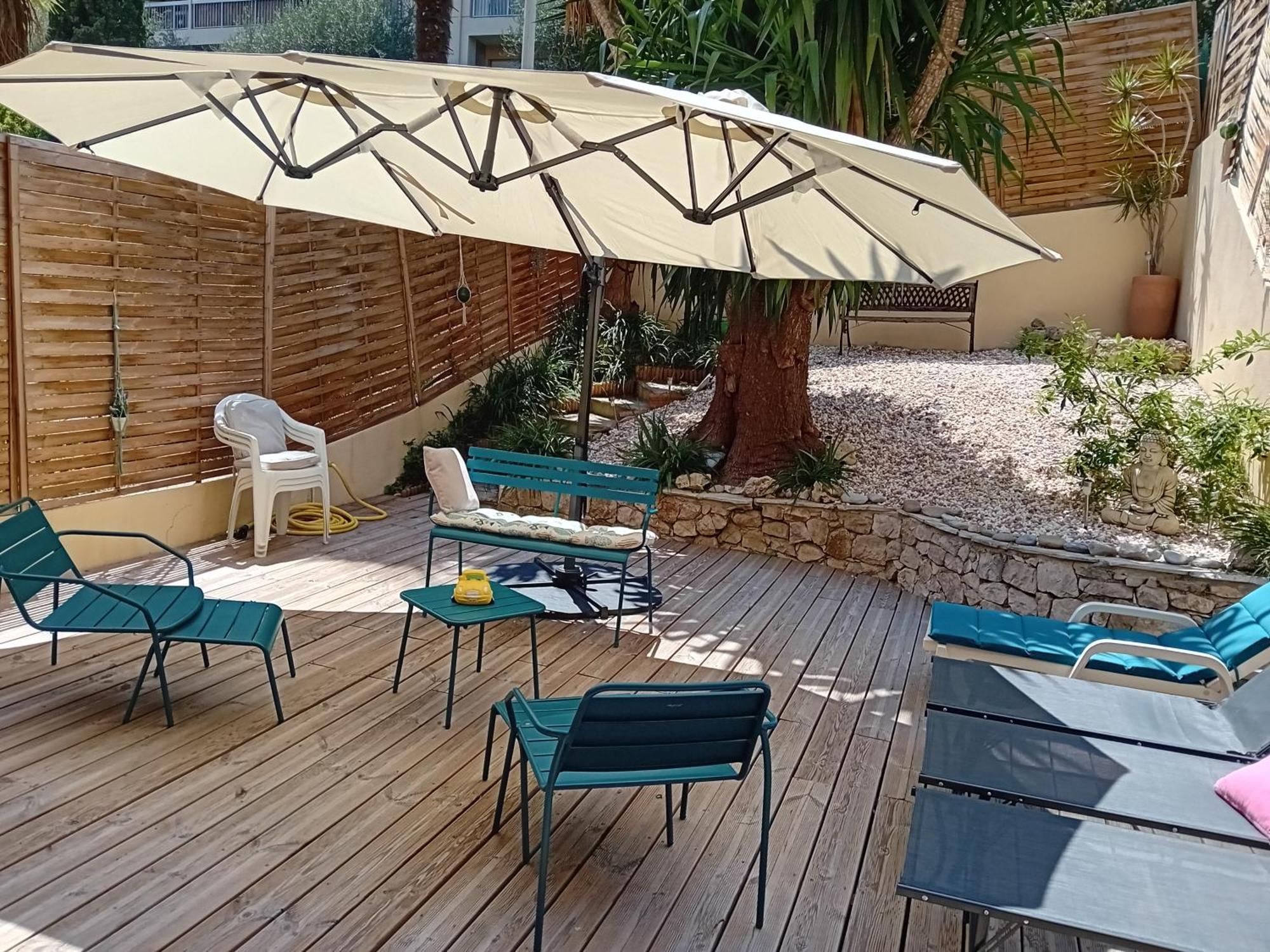 Nice- Gairaut - Jardin Prive- Grand F1 Lumineux-piscine Collective Nice
