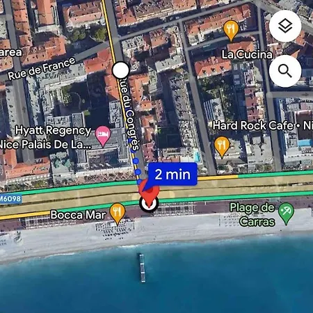 Apartment #46 Carre D'or Congres 2 Min Walk Sea Promenade Nice