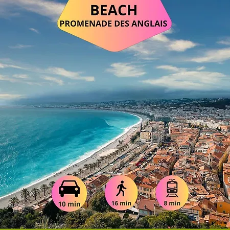 Apartment Coeur De La Libe - Ideal Couple & Friends - & Cosy - Tram & Supermarkets -ac -bed Xxl Nice