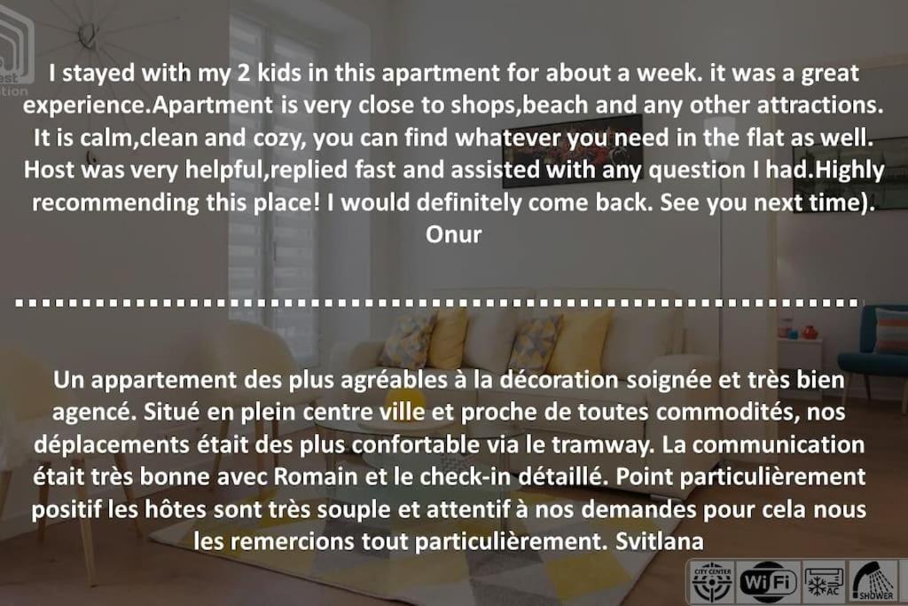 #28 1 Bdr Flat Ac Balcony Hper 10mins To & Old Town Appartement Nice