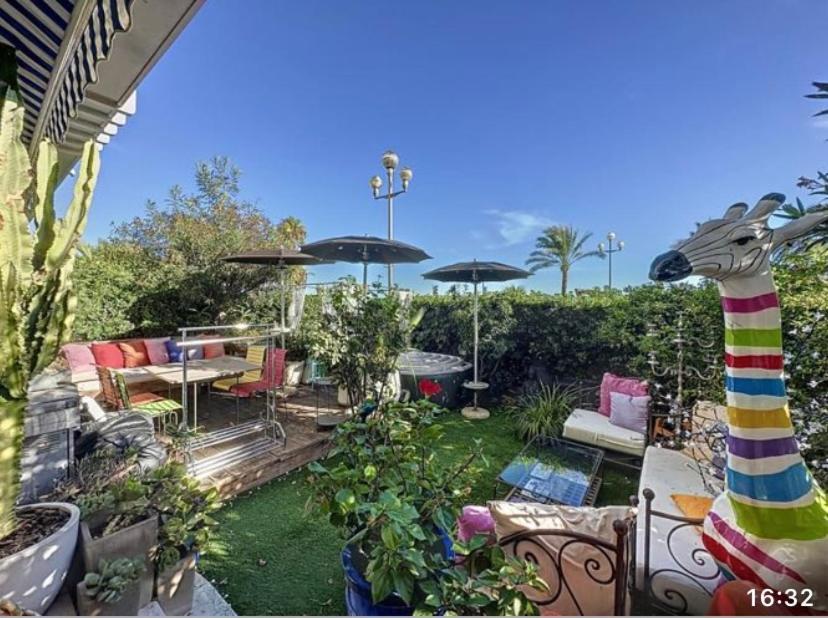 Promenade Des Center Sea And Front Design Flat With Private Garden Apartment