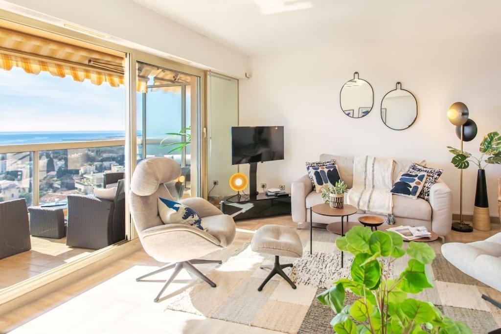 L11 Staywiz Us -claire Fontaine Sea View 2 Bdr Ac Parking Swiming Pool * Nice