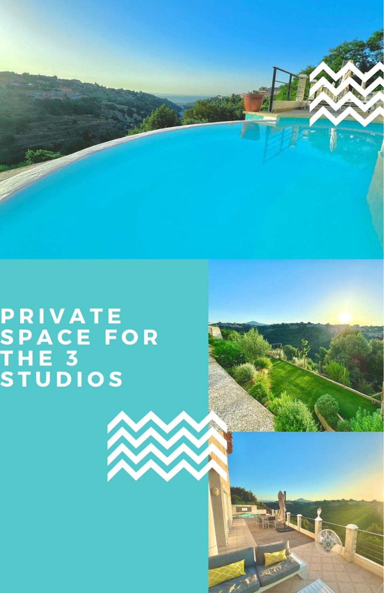 3 Independants Dans Avec Piscine * Nice