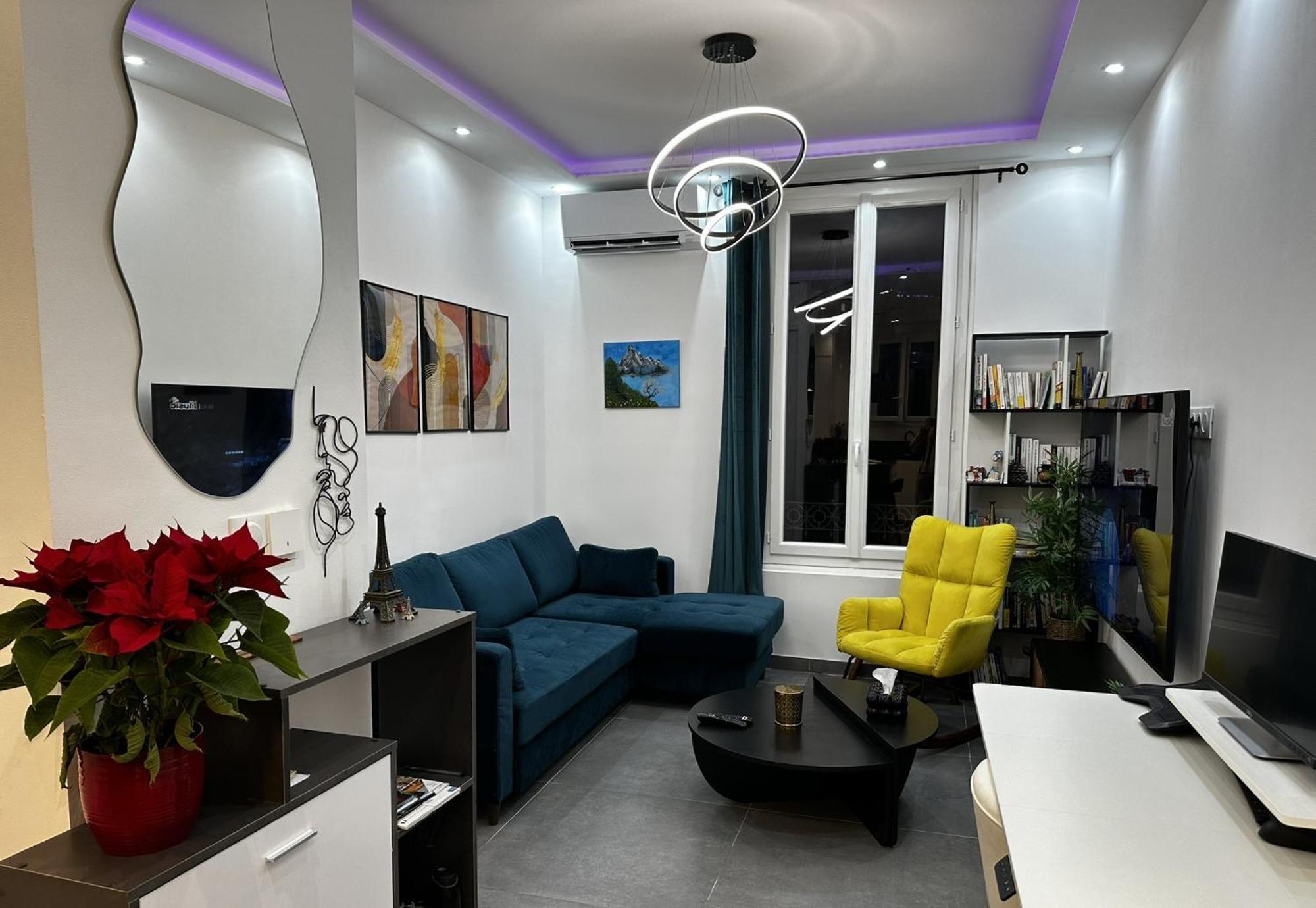 Appartement Chic Renovated 2 Bedroom Entire Or Only Private In Liberation In With Garage On Demand, Ac, Wi-fi And Tram Access Nice