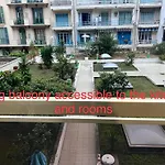 2 Rooms Crossing Apartment With Private Parking 4 Beds Two Double Bed And 2 Single Bed With 2 Balconies In Promenade Des Anglais Street With Perfect Air Conditioner Cooler And Heater