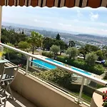 Nice Ouest- Studio Vue Mer Garage Piscine Wifi