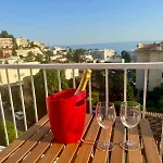 Appartement Vue Mer T2 Cosy, Plage à pied 3 mins, Coucher de Soleil, Parc privé