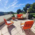 Magnifique Sur Les Collines De Nice, 6 Pieces, Clim, Barbecue, Sauna Et Hammam *