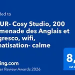 Fleur- Cosy Studio, 200 Promenade Des Anglais Et Negresco, Wifi, Climatisation- Calme