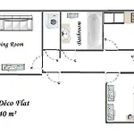 Art Deco Flat 45 M² Apartment Nice