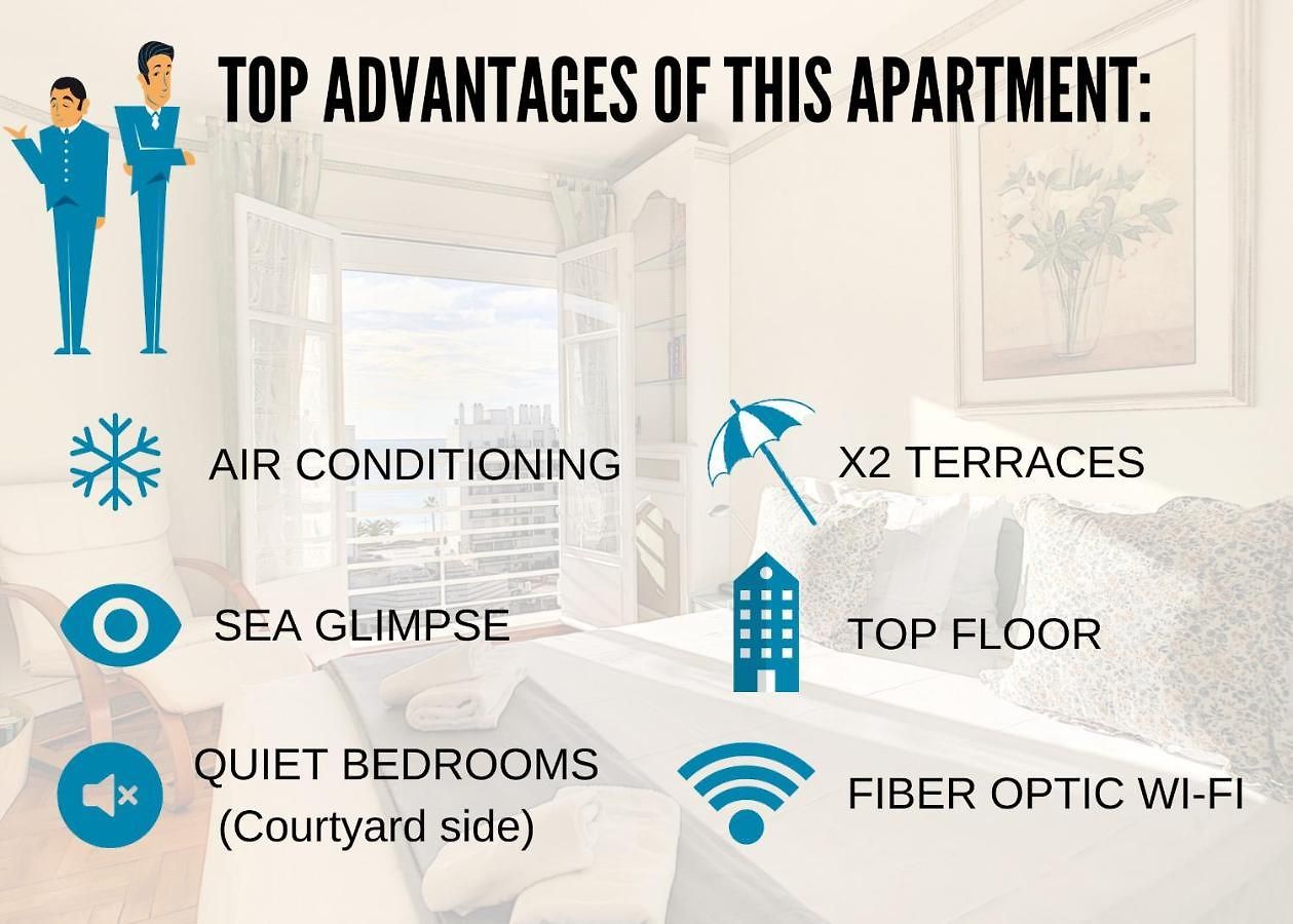 Nestor&jeeves - Terrace - - Very Close Sea - Floor Apartment