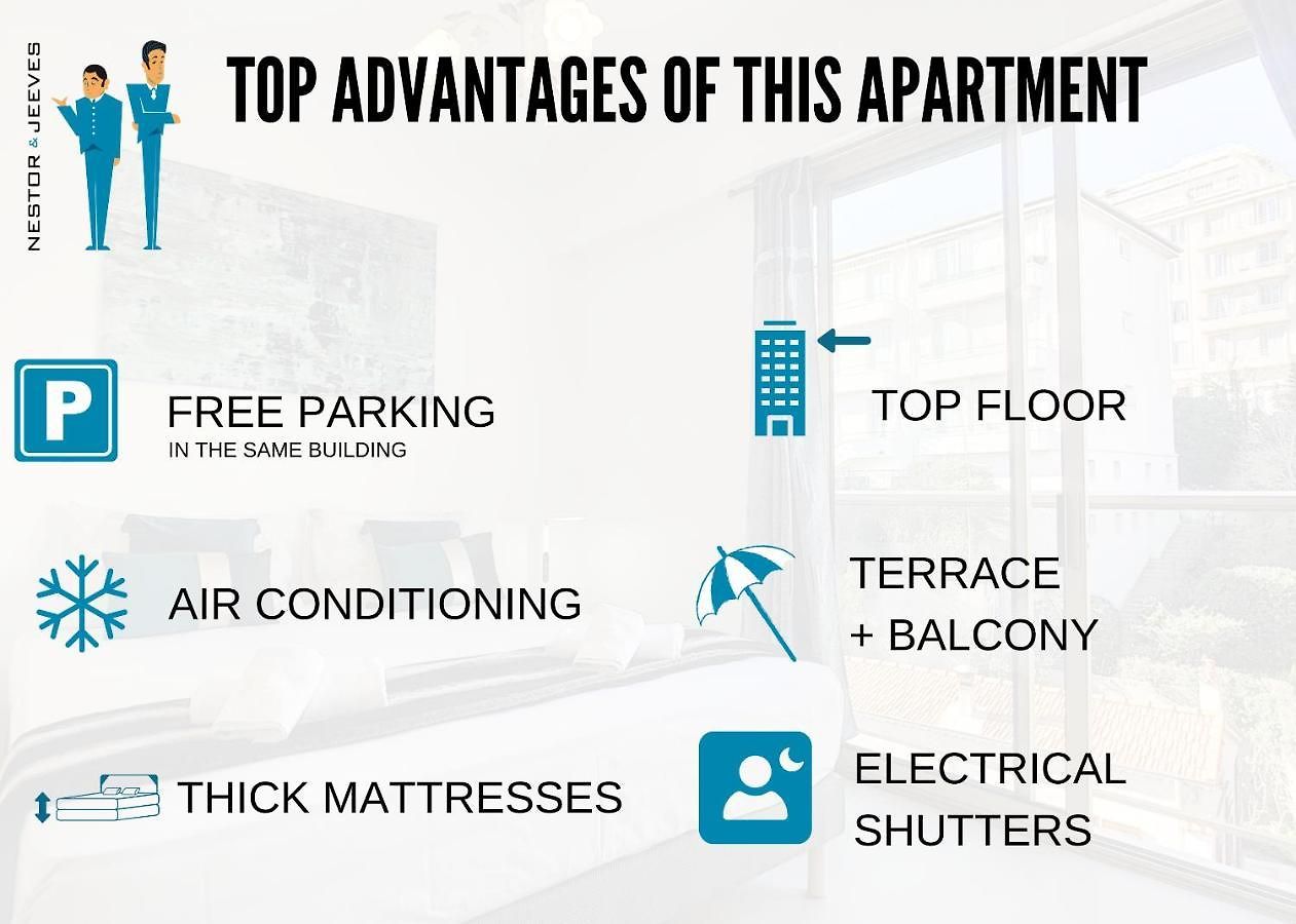 Nestor&jeeves - Sunset Terrace - - Free Parking - Floor Apartment