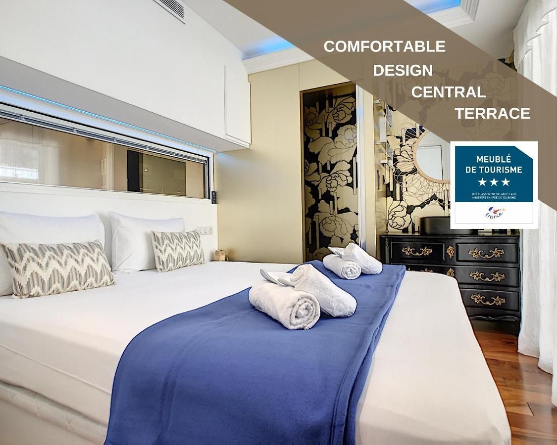 Blue Riviera Terrace Central By Nicesitter Apartment *