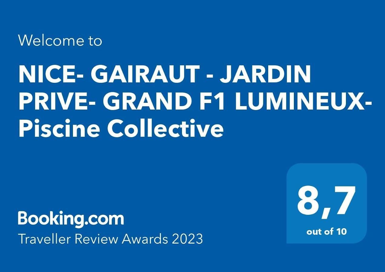 Apartment Nice- Gairaut - Jardin Prive- Grand F1 Lumineux-piscine Collective *