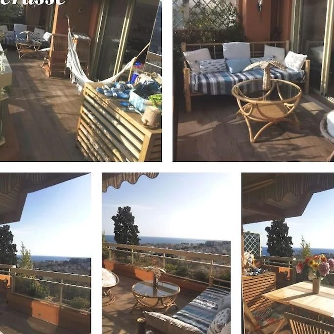 Centre Vue Avec Piscine Pour Famille, Couple D'amis Pas De Groupes De Jeunes Autorisés Nice