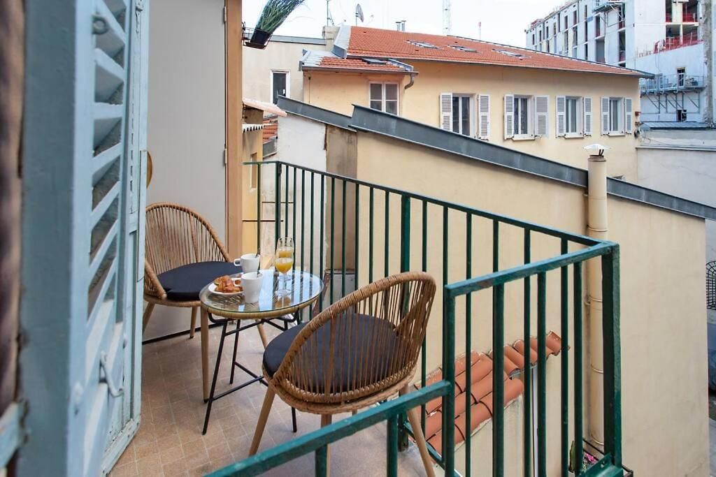 L19 Staywiz Us - 1bdr Massena 2mins Sea Promenadeac Balcony Appartement