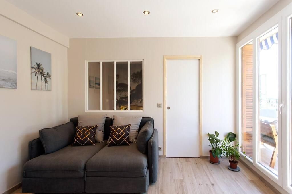 Apartment L36 Sea View Terrace 10min Walking To Sea/parking & Ac Nice