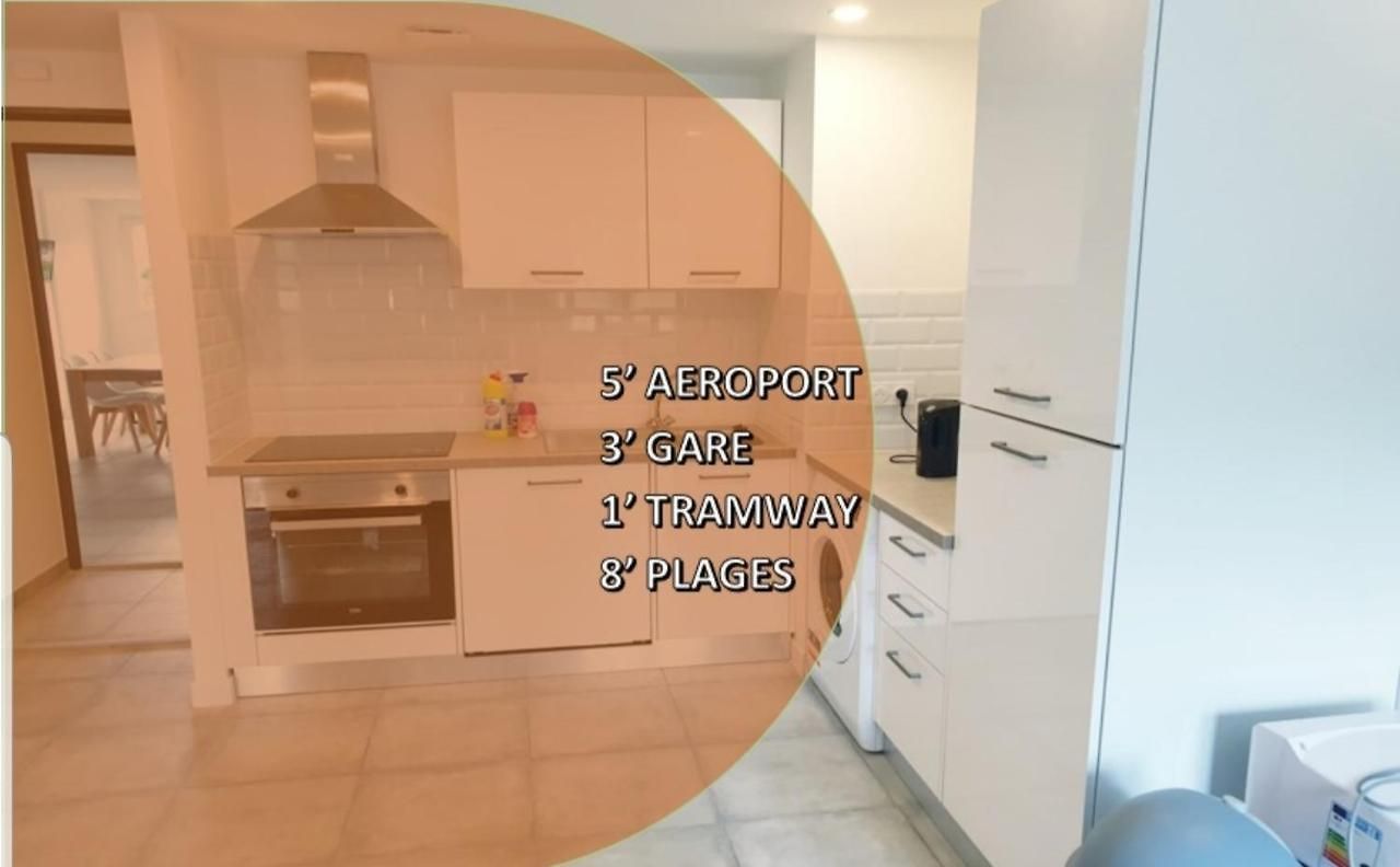 Appartement Renove 2023 Proche Aeroport 5min, Gare Sncf 2 Min, Tramway Au Pied De L'immeuble , Parking Possible, Renovated 2023 Near The Airport 5 Min, Train Station 2 Min, Tram Next To The Building 1 Min, Parking Possible