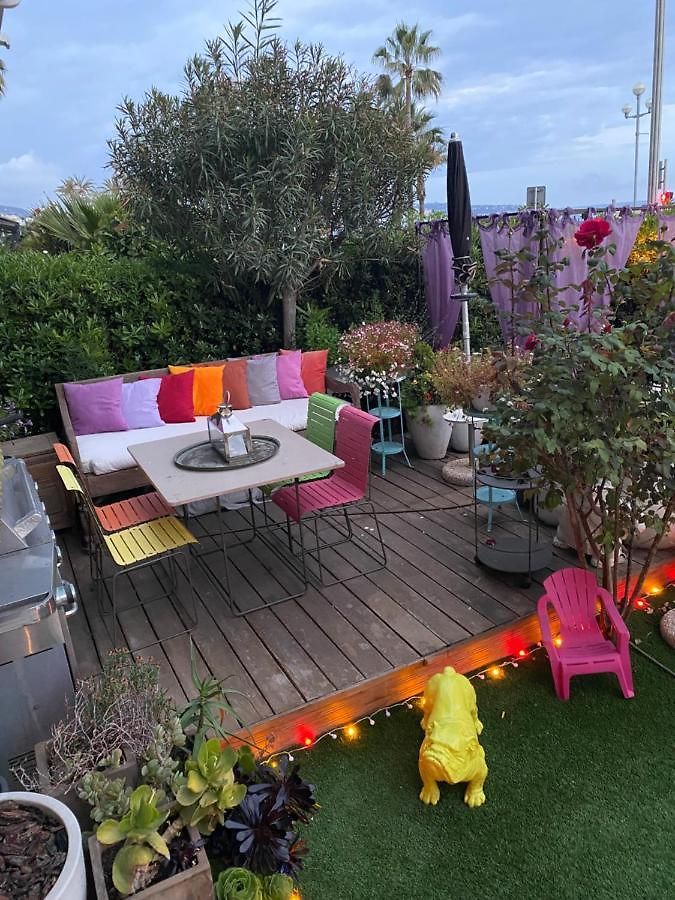 Promenade Des Center Sea And Front Design Flat With Private Garden Appartement