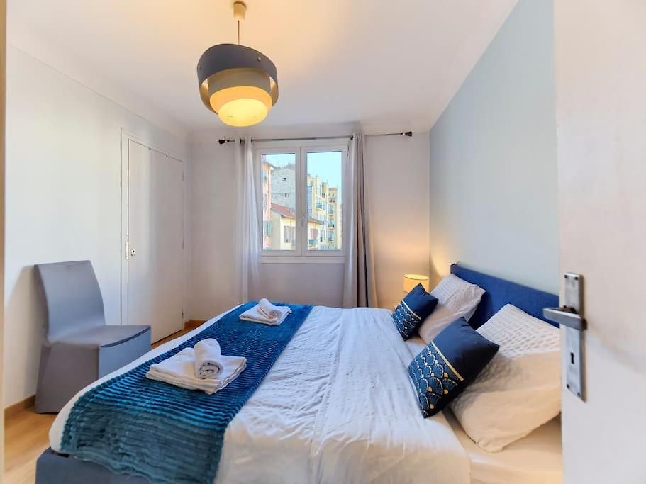 Appartement Superbe Grand 3 Pieces De 65 M2 -cosy -3 Mn Gare Riquier Nice