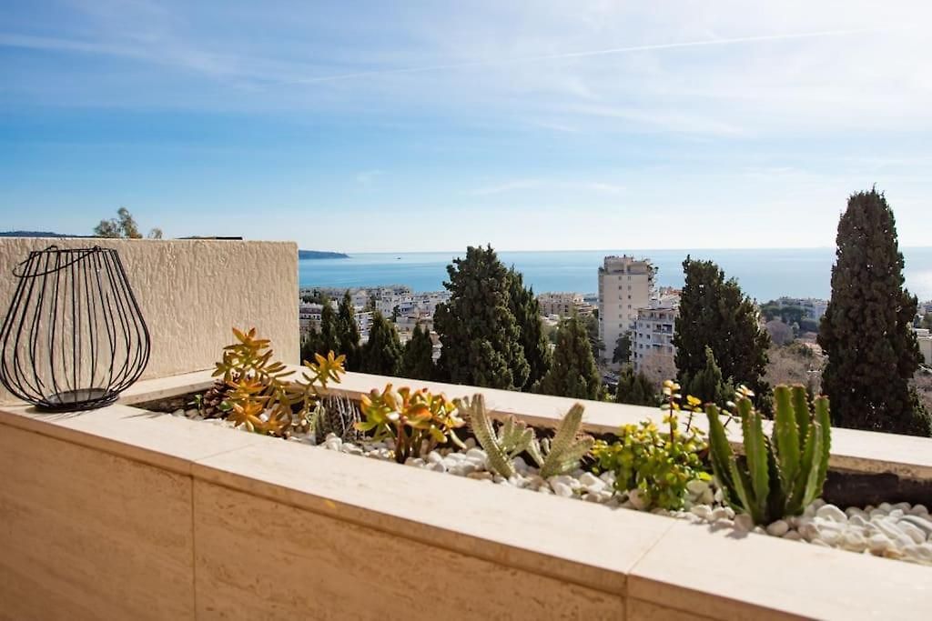 L11 Staywiz Us -claire Fontaine Sea View 2 Bdr Ac Parking Swiming Pool Appartement Nice