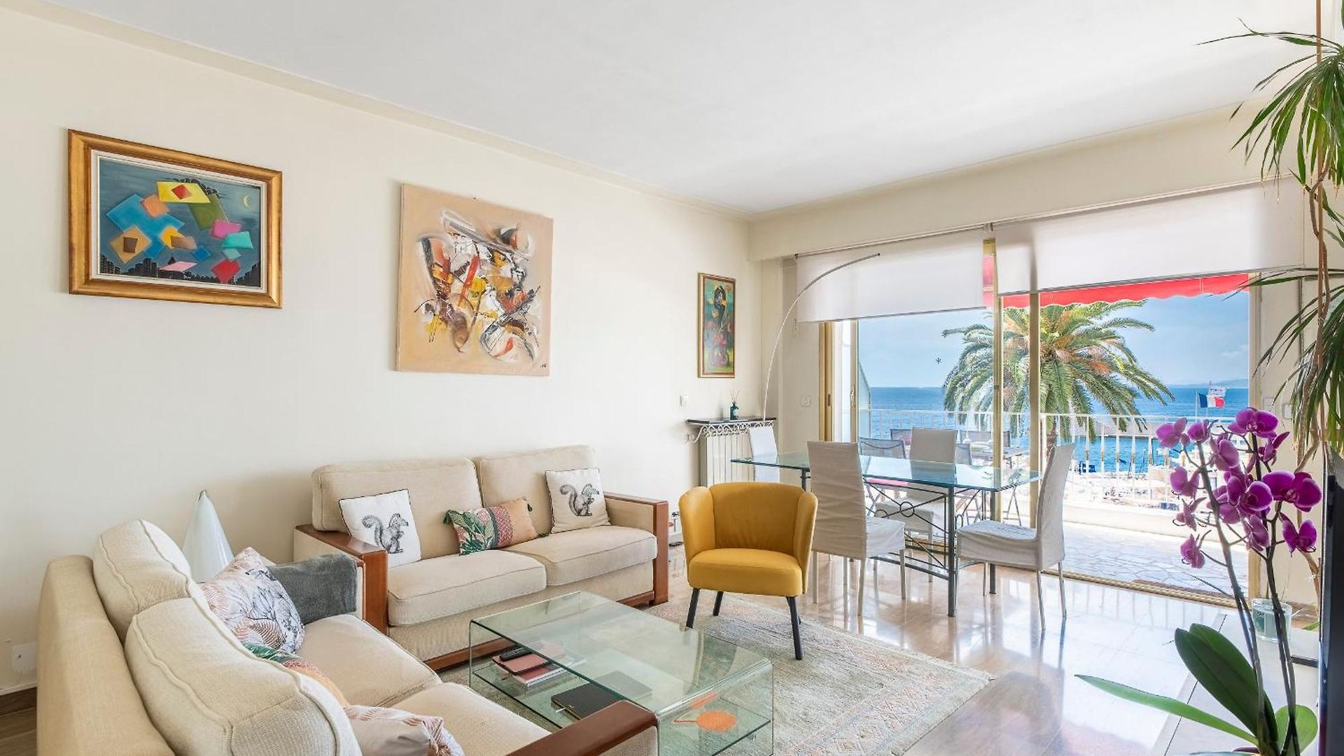 Port With Sea View Terracce Parking One Bedroom Appartement Nice
