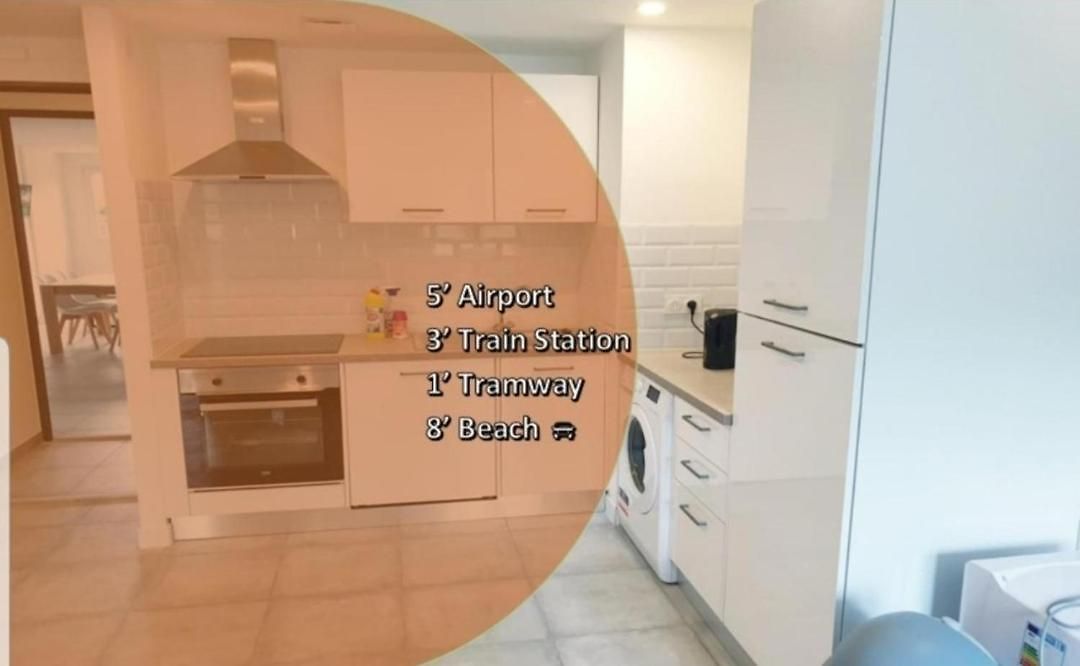 Grand Appartement, 2 Ou 3 Ou 4 Pieces, Tramway Sur Place, Proche Gare Sncf St Augustin 900 Metre , Aeroport 1200 Metre, Ou Allianz Riviera 10 Min, Palais Nikaia 2 Min , Supermarche Sur Place, Parking Possible Si Disponible Ou Payant A 1000 Metr *