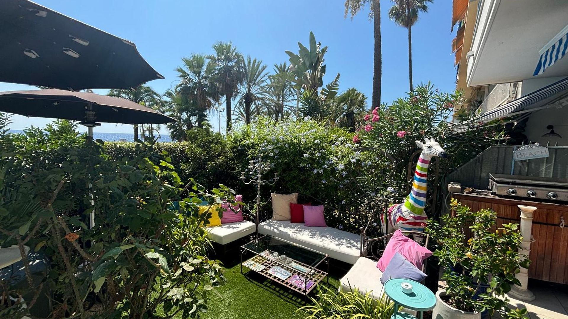 Promenade Des Center Sea And Front Design Flat With Private Garden Nice