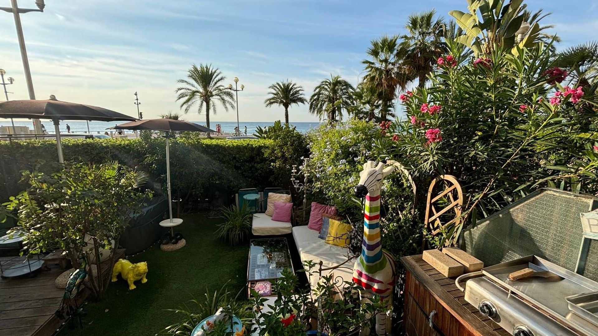 Promenade Des Center Sea And Front Design Flat With Private Garden Appartement