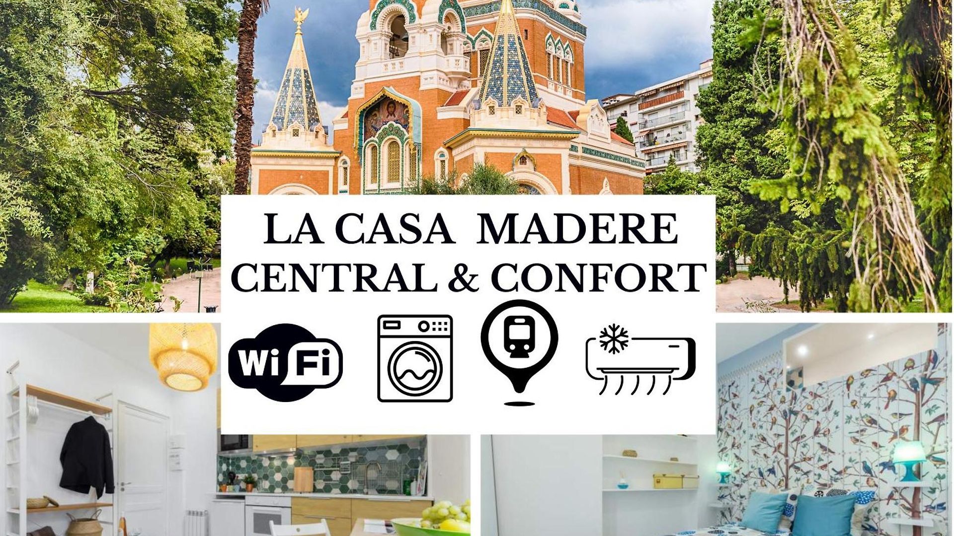 Casa Madere- Idéal Couples - Central&cosy -train Station - Tram&supermarkets-balcony- Washing-machine-ac * Nice