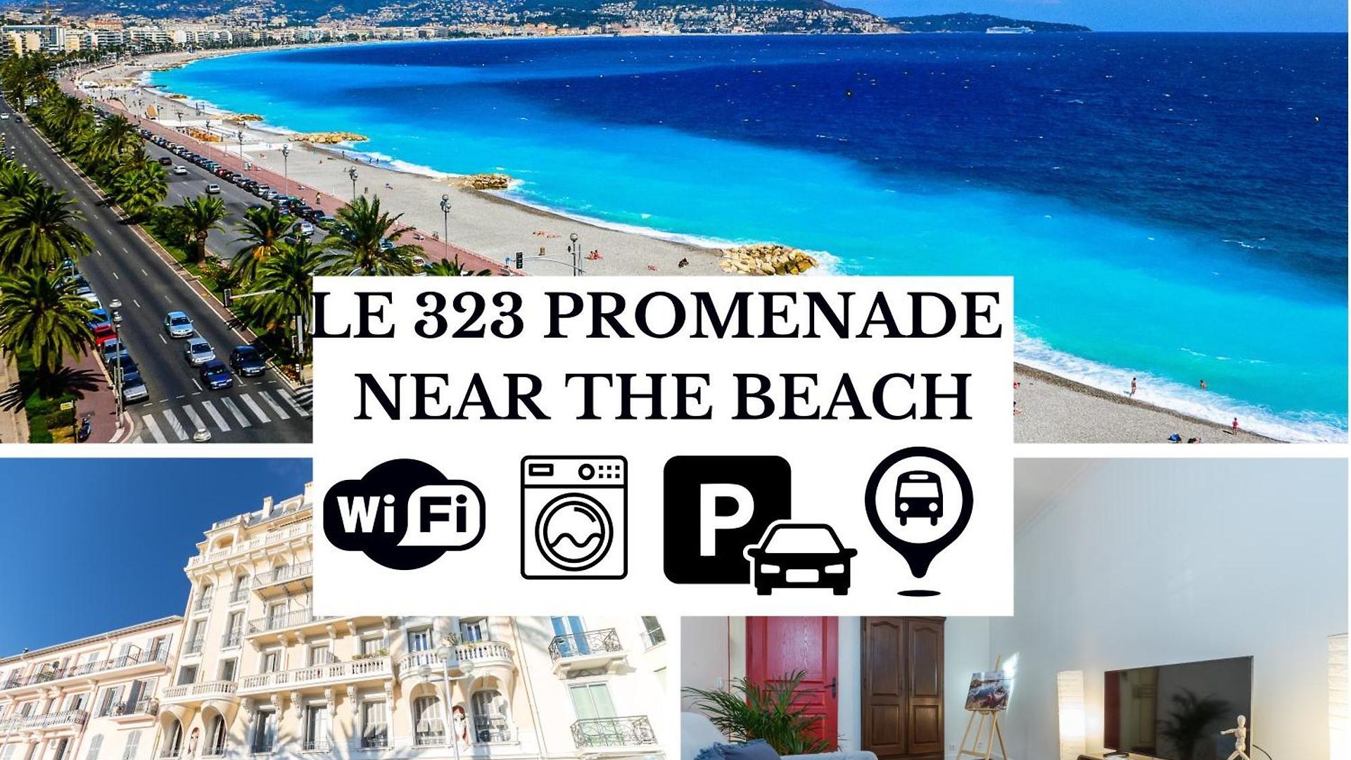 Apartment Le 323 Prom - Beachfront - Parking - Near Tram &supermarket - Ac - Washing Machine *