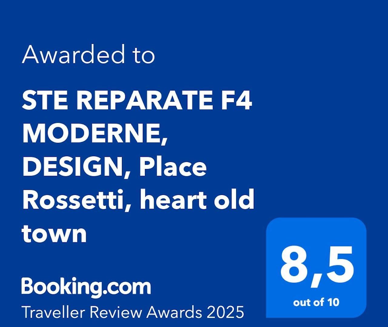 Apartment Ste Reparate F4 Moderne, Design, Place Rossetti, Heart Old Town
