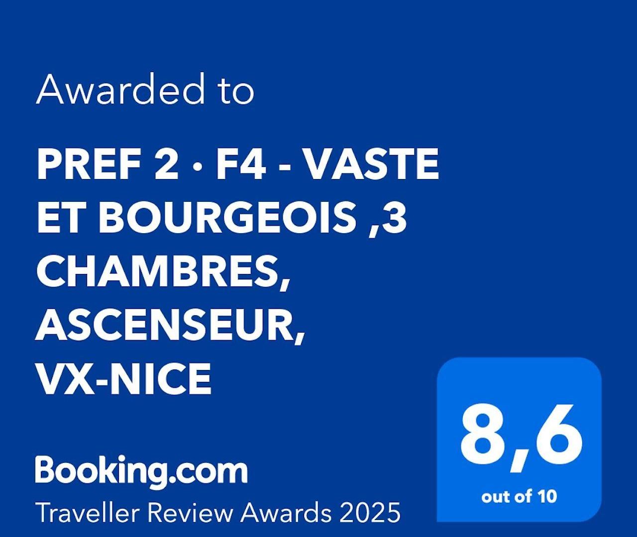 Pref 2 · F4 - Vaste Et Bourgeois ,3 Chambres, Ascenseur, Vx-nice Nice