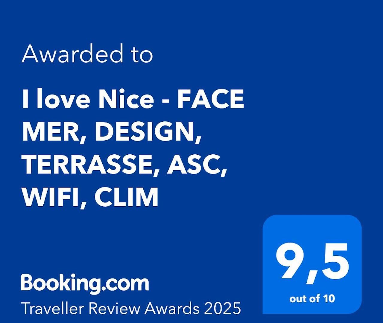 I - Face Mer, Design, Terrasse, Asc, Wifi, Clim Appartement Nice