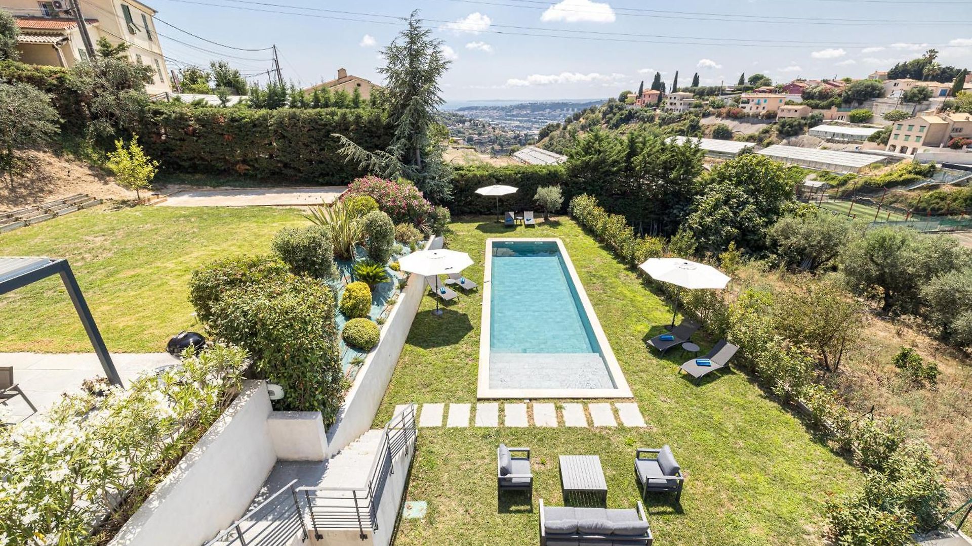 Cremat - Contemporaine - Piscine - Climatisation Hébergement de vacances Nice