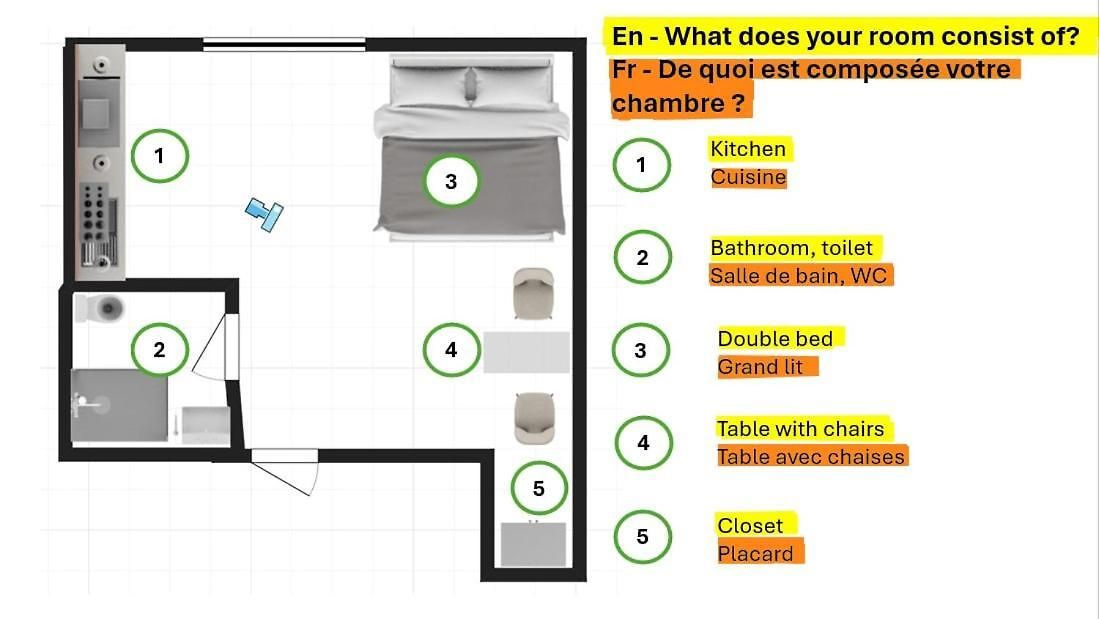 In The Center, Private Bathroom Apartment Nice