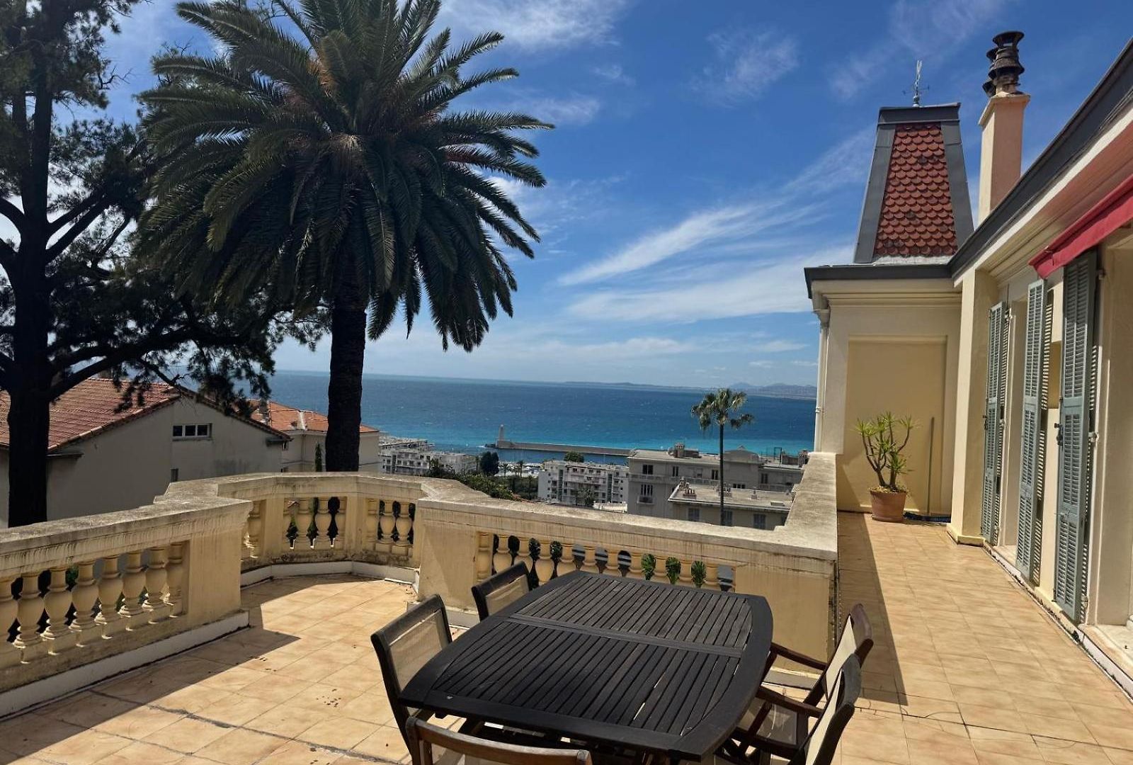 Palmeraie - Magnifique D'époque Avec Vue 4 Personnes Avec Terrasse Le Port Nice