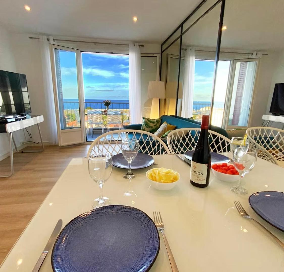 Appartement Panoramic Sea View - Air Conditioning - Terrace - 2 Bedrooms - Kitchen - Wifi - Tramway *