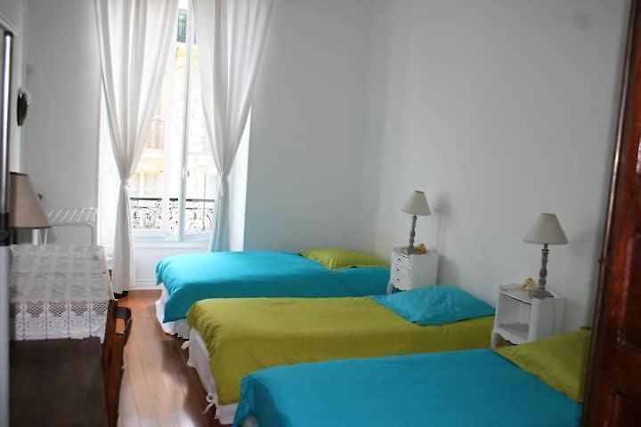 Guest Bedroom In Private Home, Quiet, Elegant, 10 Mins To Beach, 1 Triple And 1 Double Bedrooms Séjour chez l'habitant Nice