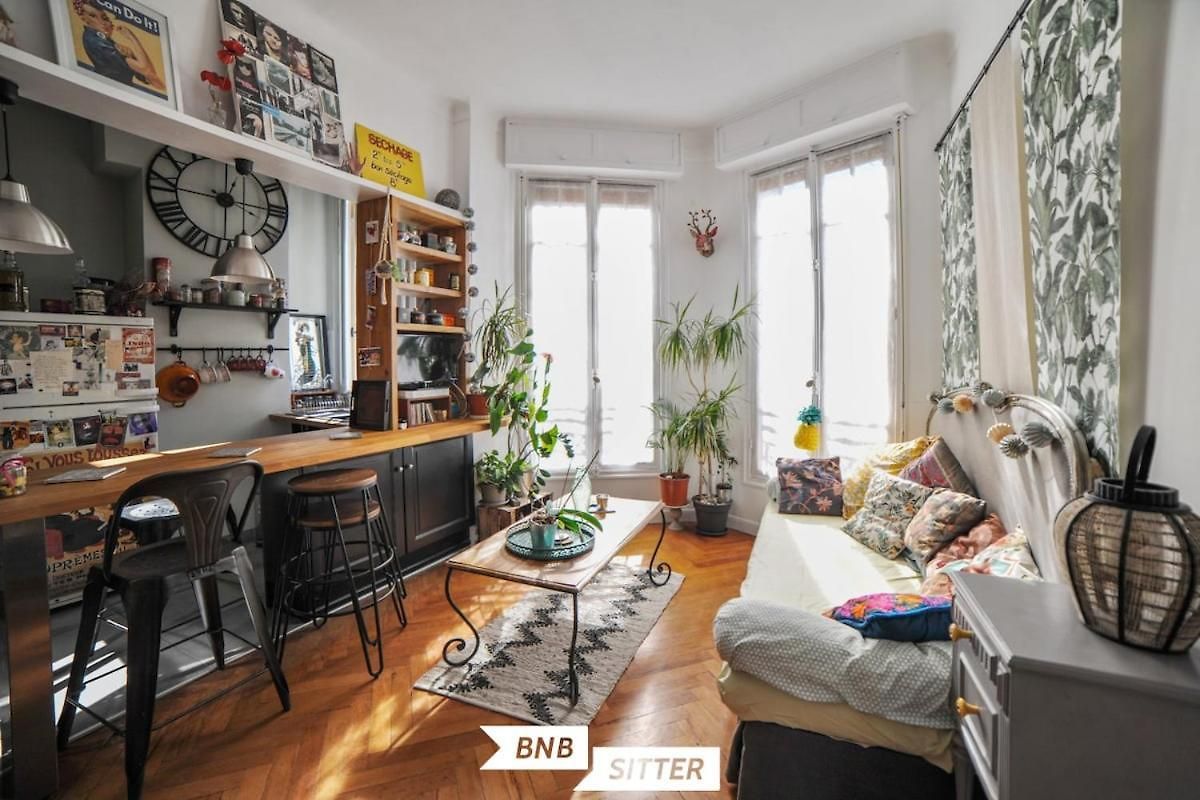 Appartement Bohemian Style And Luminous Balcony Nice