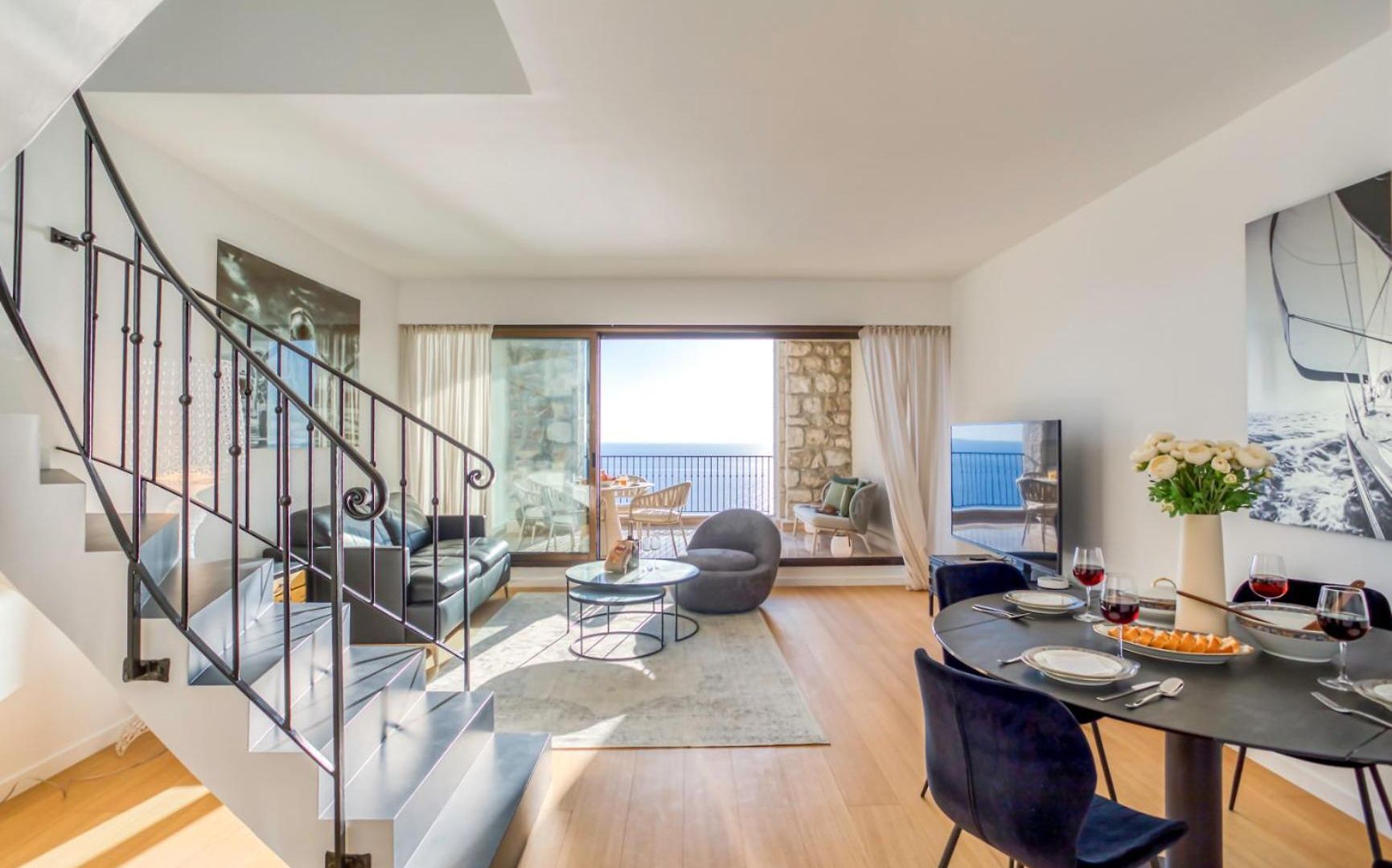 #22 Staywizus - Duplex Panoramic Sea View 2bdr, Ac, Swimpool, Parking, Petanque Appartement Nice