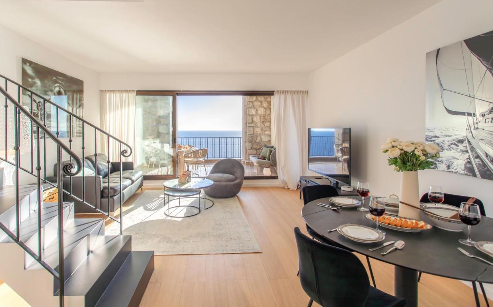 #22 Staywizus - Duplex Panoramic Sea View 2bdr, Ac, Swimpool, Parking, Petanque Appartement Nice