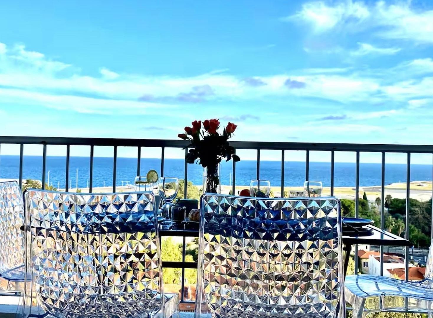 Appartement Panoramic Sea View - Terrace - Air Conditioning - 2 Bedrooms - Wifi - Kitchen - Tram Nice