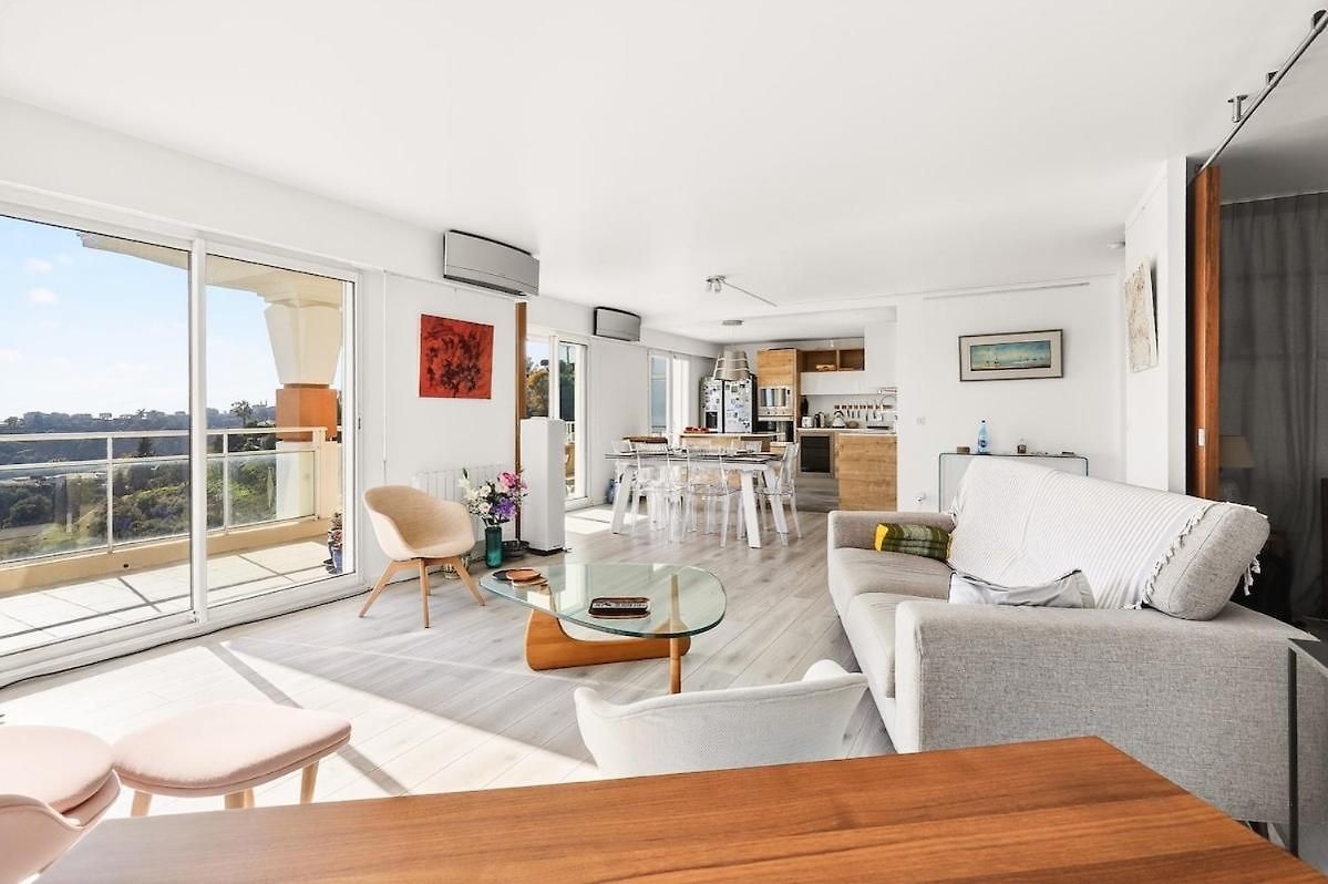 3br Flat With Sea View Balcony - Pool & Parking Appartement Nice