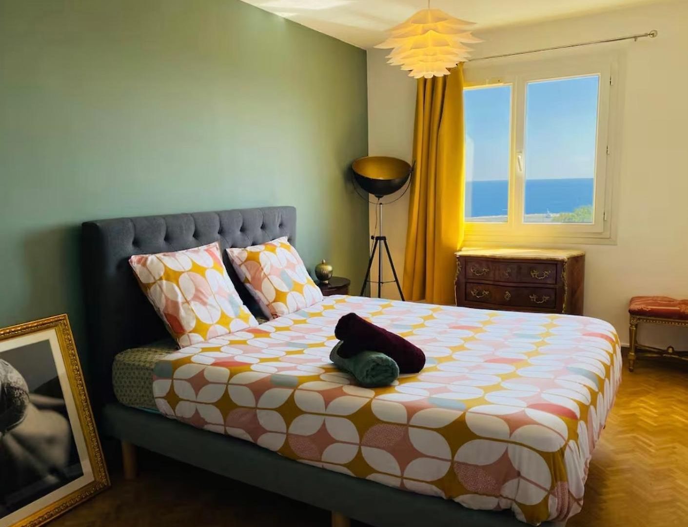 Panoramic Sea View - Terrace - Air Conditioning - 2 Bedrooms - Wifi - Kitchen - Tram Nice