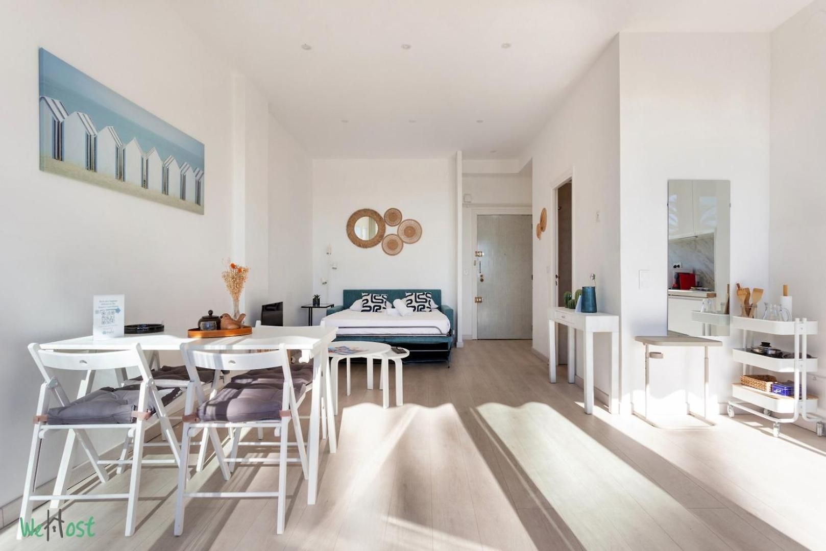 Wehost Prom- Jardin & -coeur Promenade Des Anglais-2 Personnes / 1 Canape-lit * Nice