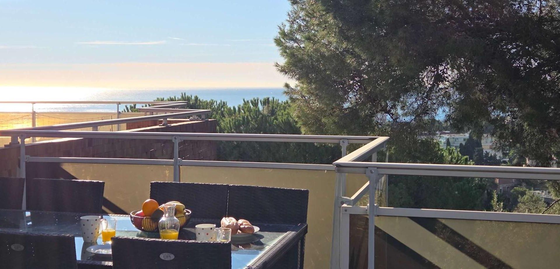Grande Terrasse Et Vue Mer, Colline Nicoise Nice