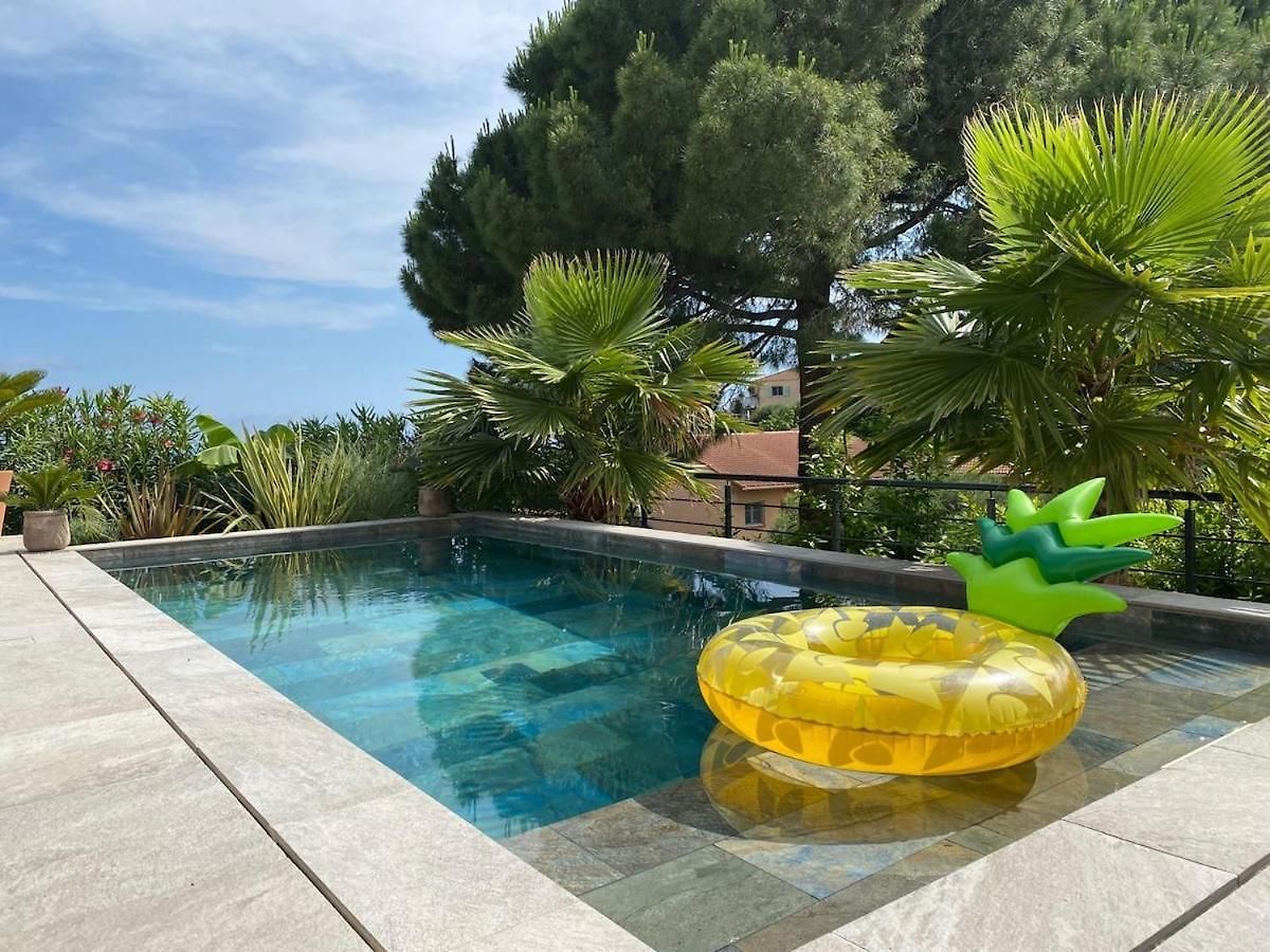 House With Pool And Sea View In * Nice